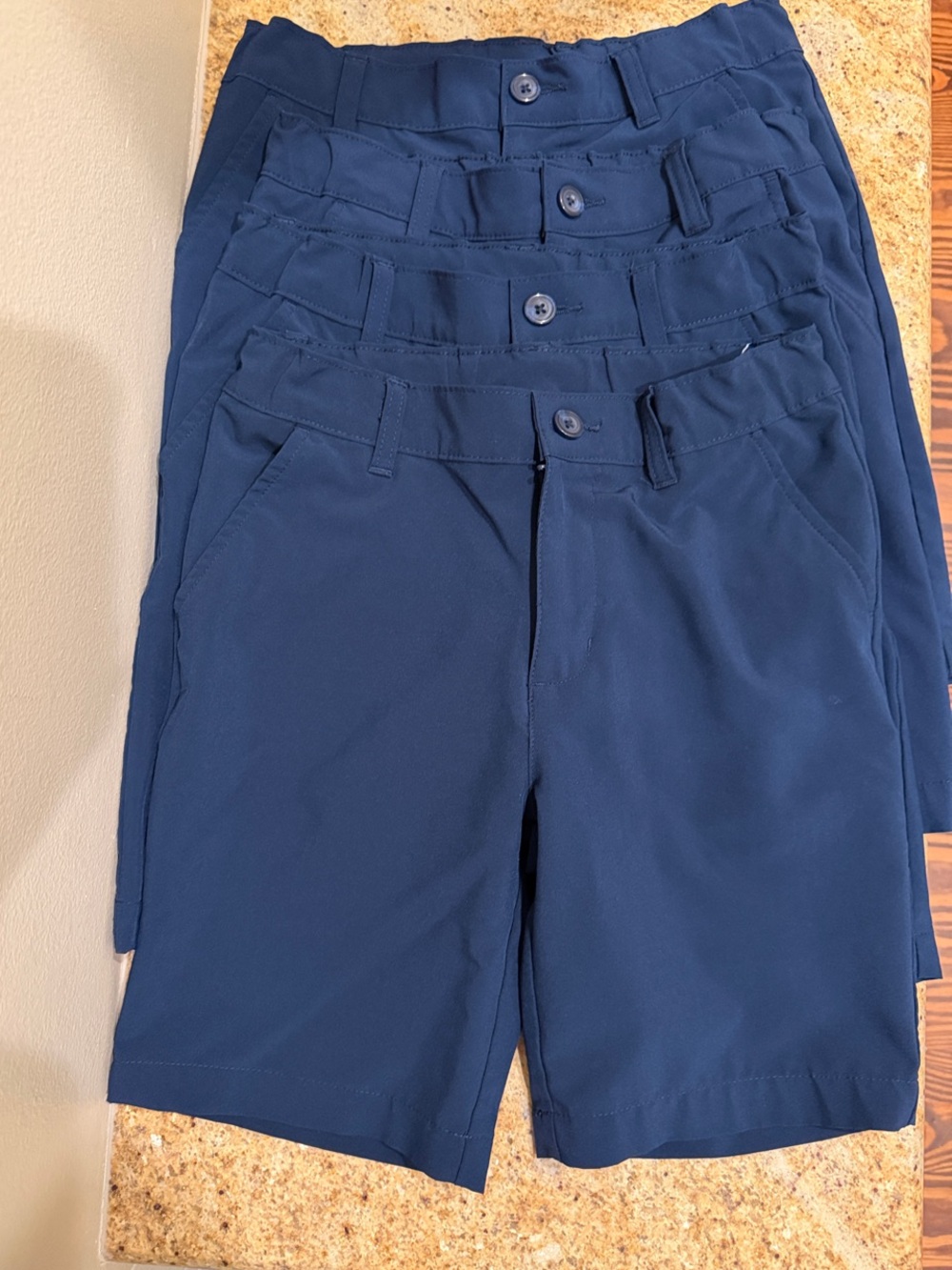 Boys Youth Size 10 Classic Navy Performance Shorts Uniform Golf Dri Fit Bundle